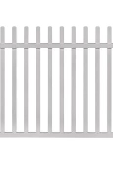 White vinyl fence